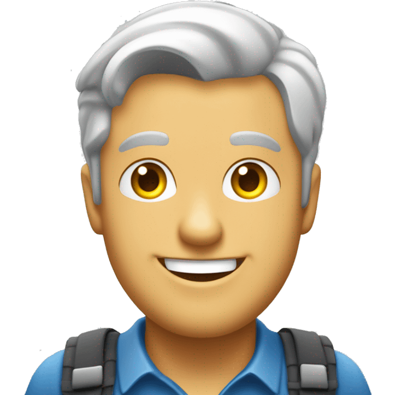 homme de trente ans souriant qui travaille dans l'immobilier emoji