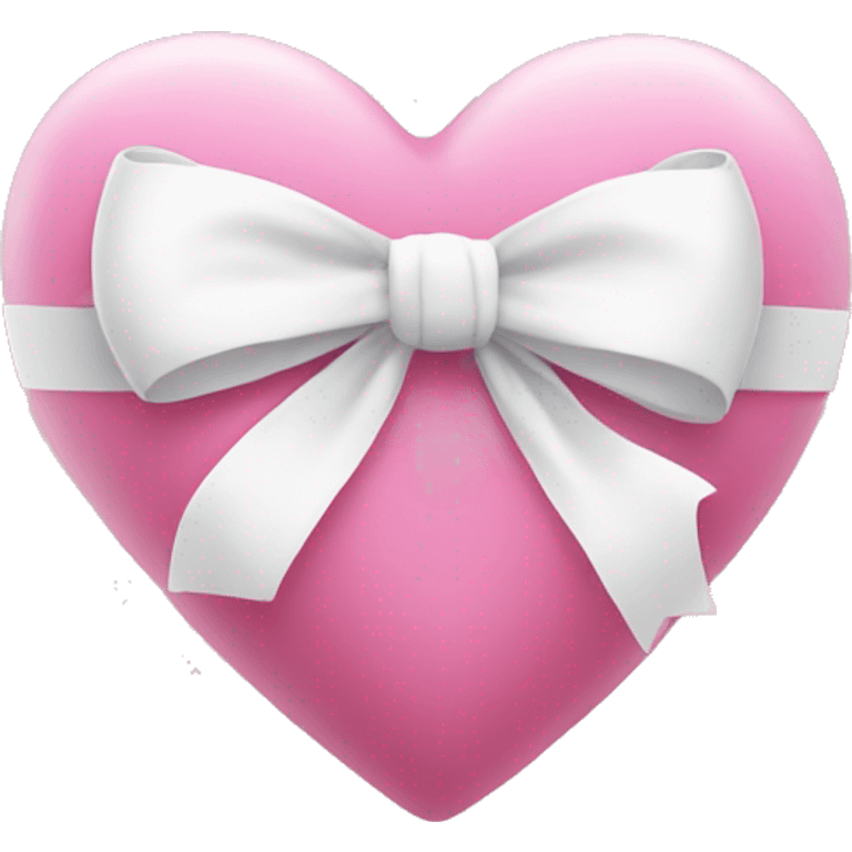 pink heart with white bow  emoji