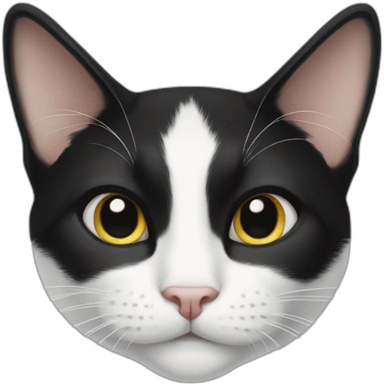 White and black cat emoji