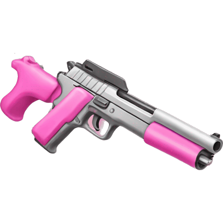 Pink cute gun emoji