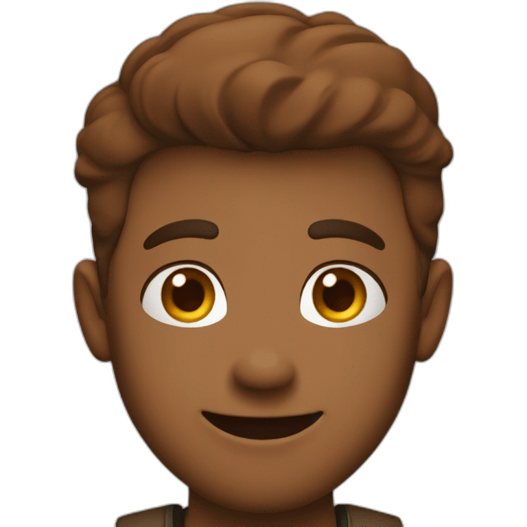 Happy boyfriend brown emoji