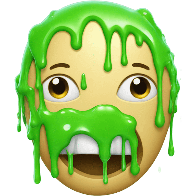 Face with slime on it emoji