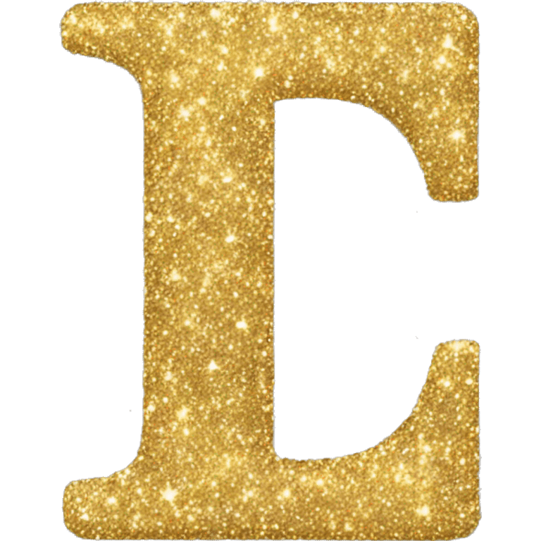 Glitter letter d emoji