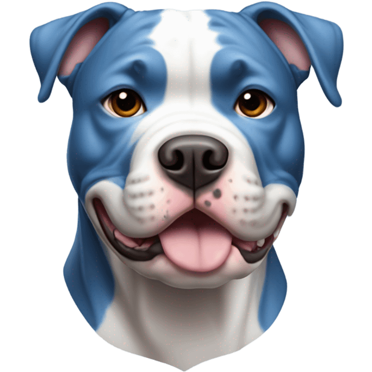 Blue and white pit bull  emoji