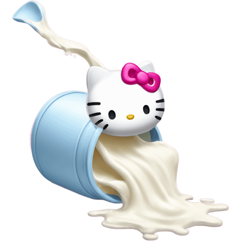 Hello kitty spilling milk emoji