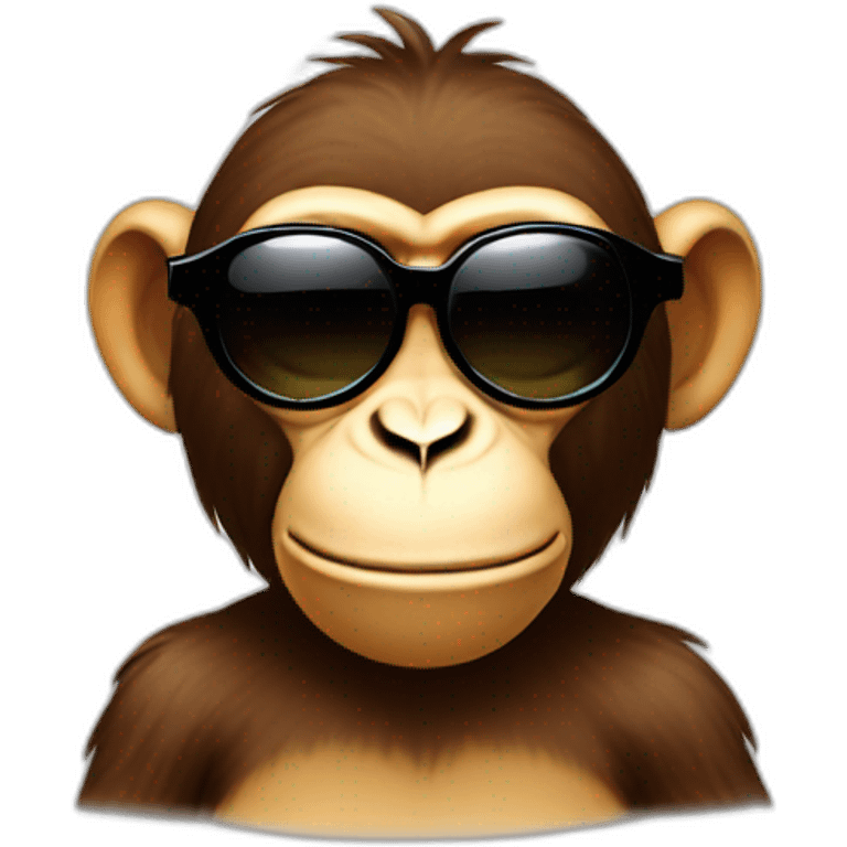 circle shape monkey in sunglasses emoji