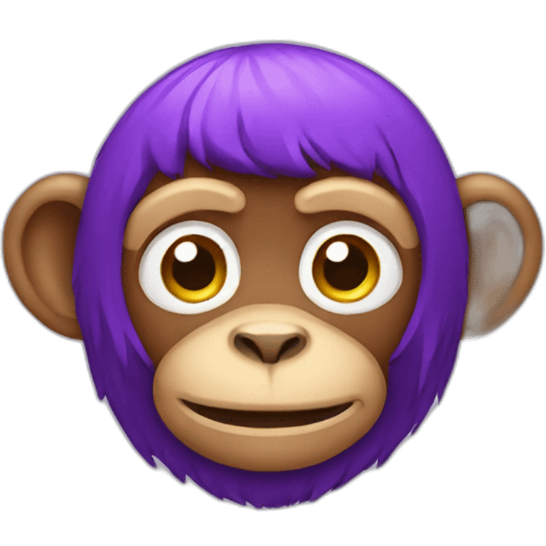 Monkey with purple hair emoji