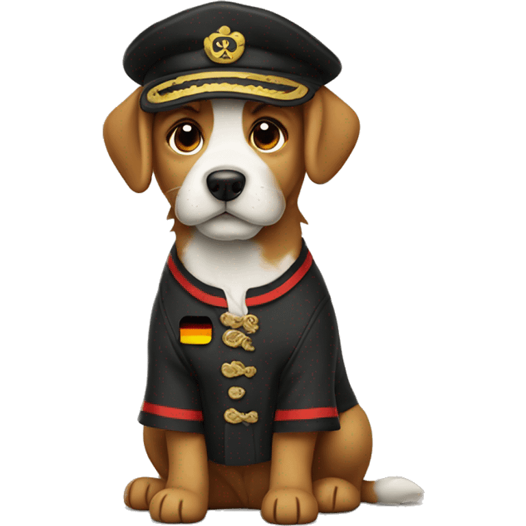 dog using germany clothes emoji