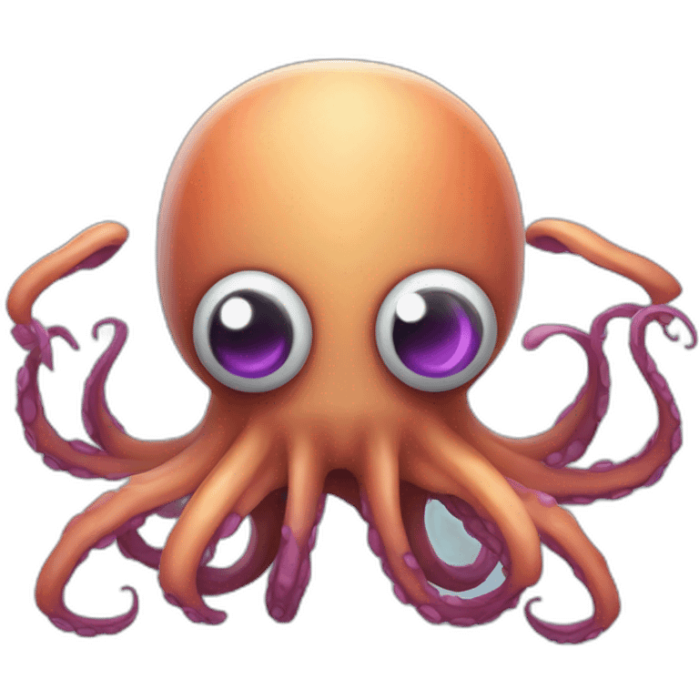 Octopus-spider like angry alien emoji