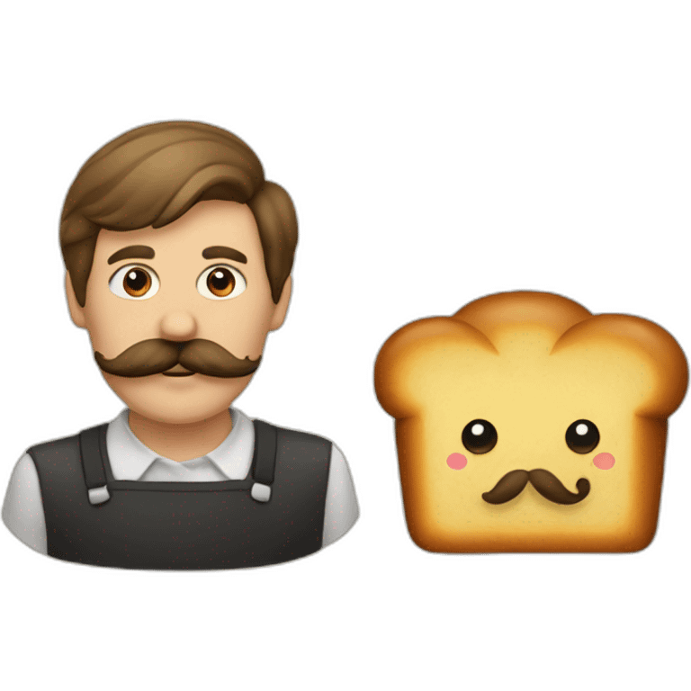 Moustaches and a loaf emoji