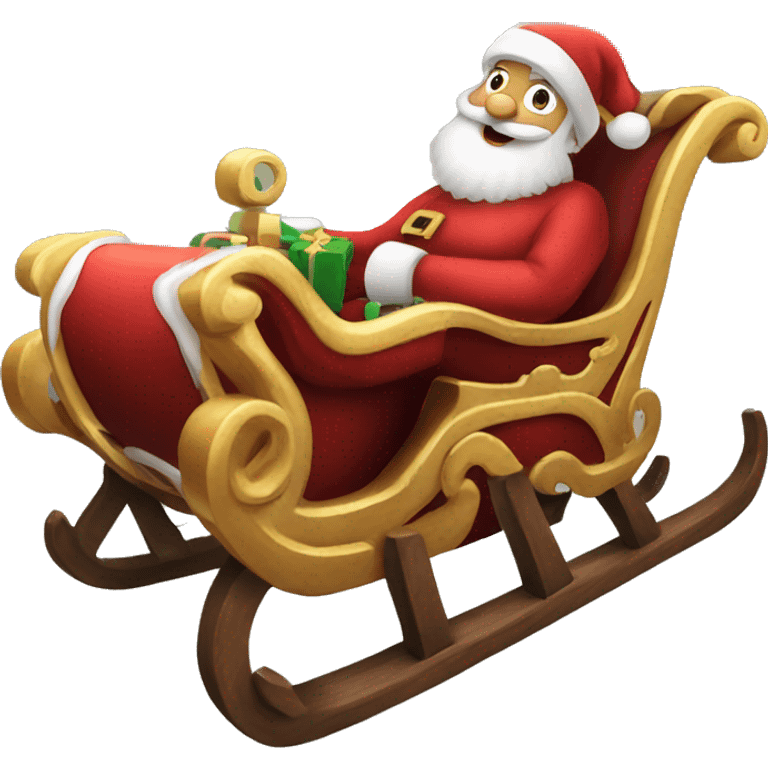 Santa Claus sleigh new year emoji