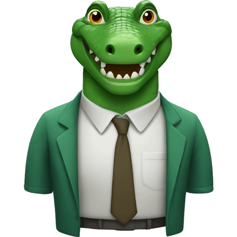 Teacher crocodile emoji