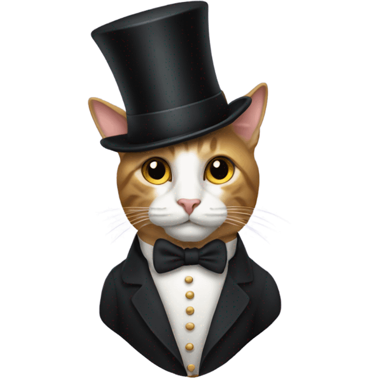 Cat with top hat emoji