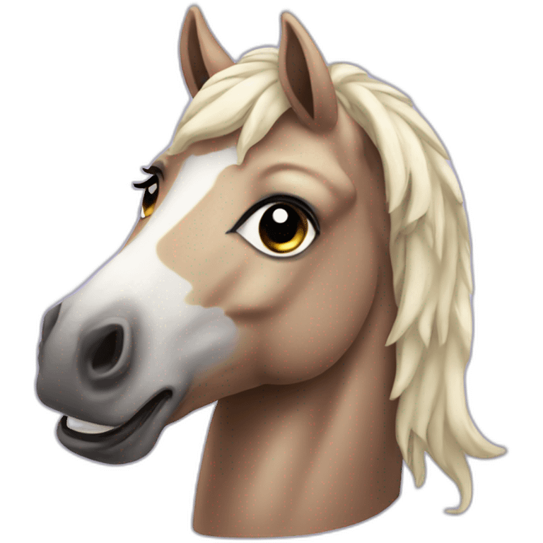 Horse with glaces emoji