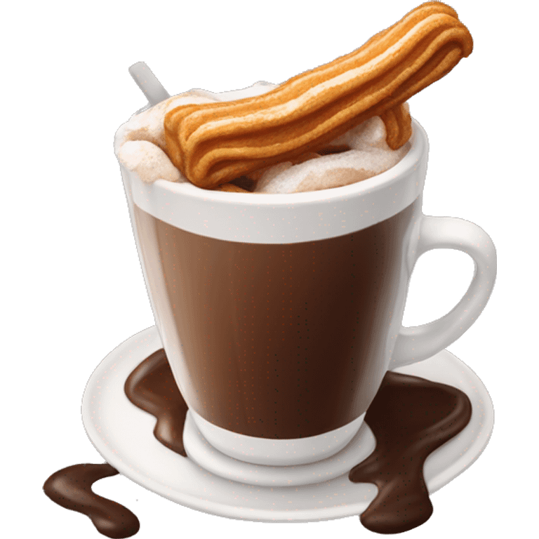 Churros and a cup of hot chocolate  emoji