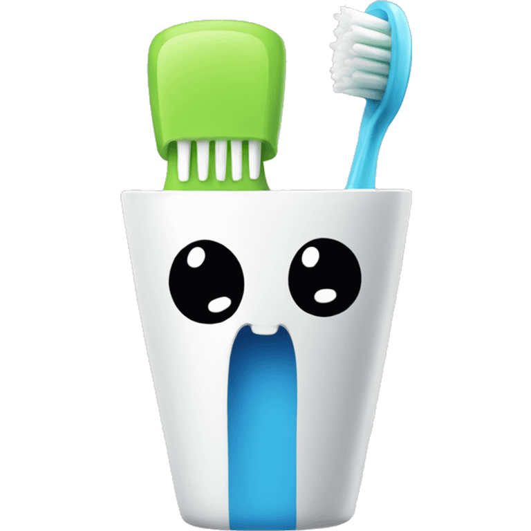 cup toothbrush  emoji