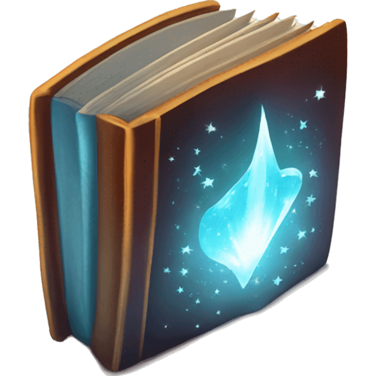 a magical book with a shine emoji