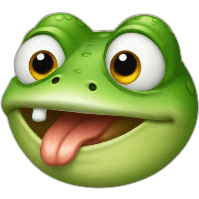 grimacing frog emoji