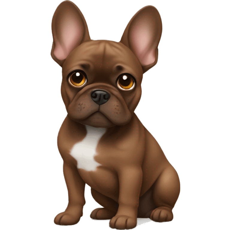 brown frenchie emoji