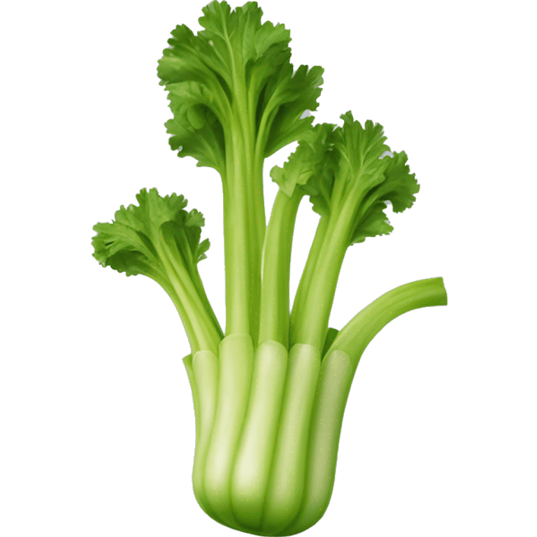 The vegetable celery as a handbag emoji