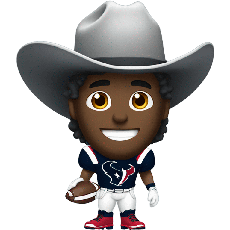 Houston Texans cowboy with football emoji