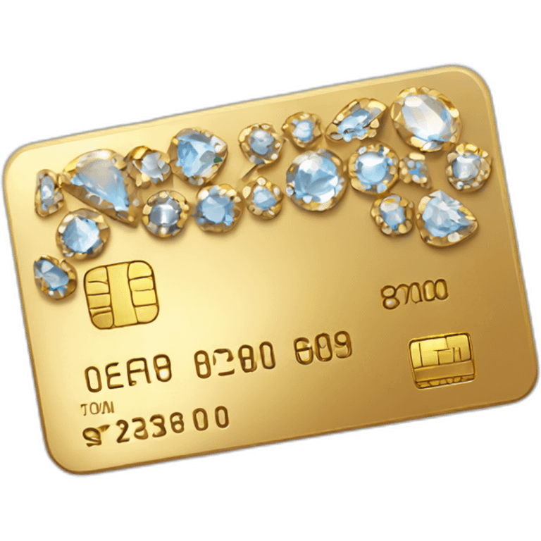 gold credit card with gems emoji