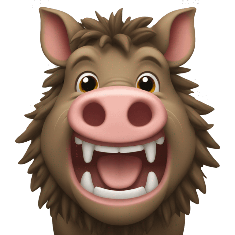 Boar smiling  emoji