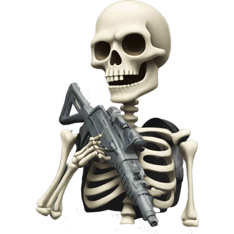 Skeleton playing call of duty emoji