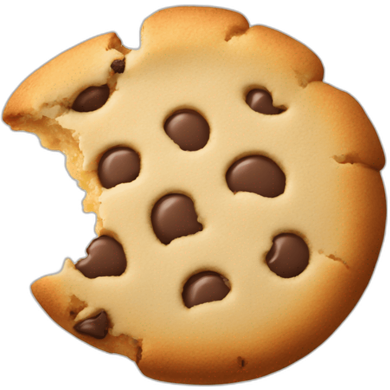 cookie with bite emoji