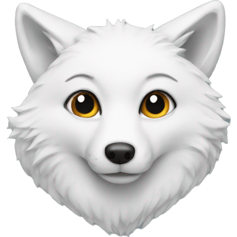 white snow fox emoji