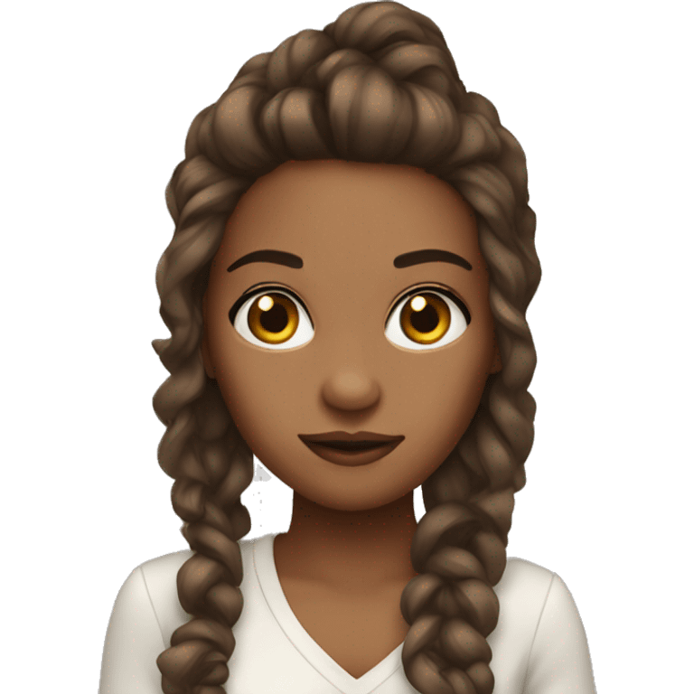 A singer girl brown hair emoji