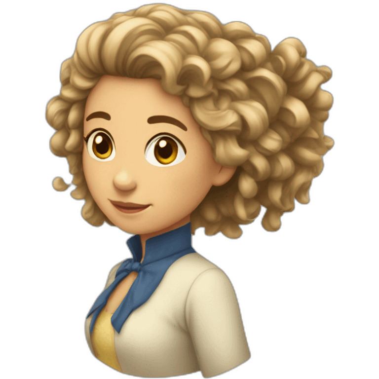 menina com cabelo para cima emoji