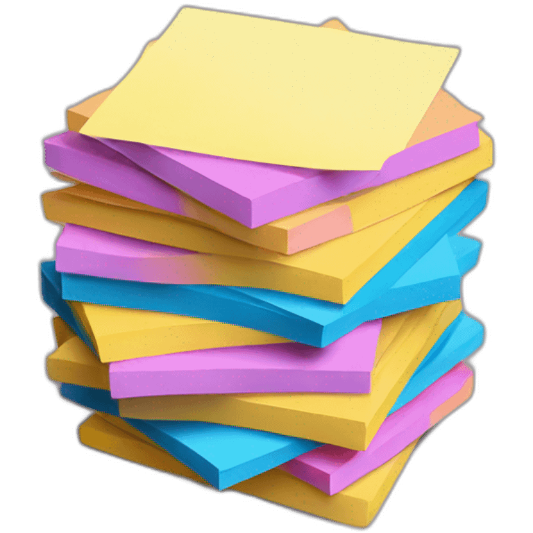 stack of colorful post-it notes emoji