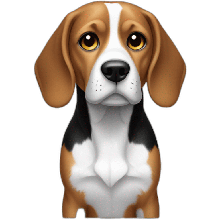 Beagle noir et tacheté emoji