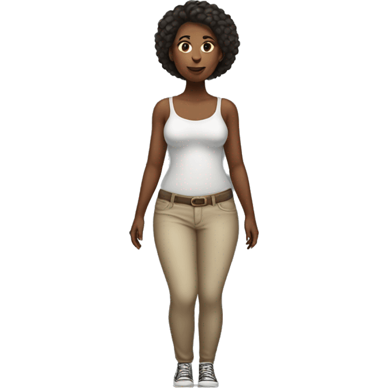 A woman full body with large hips emoji