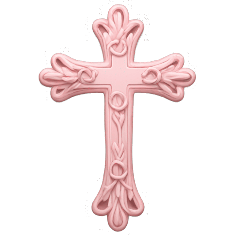 Light Pink detailed cross emoji