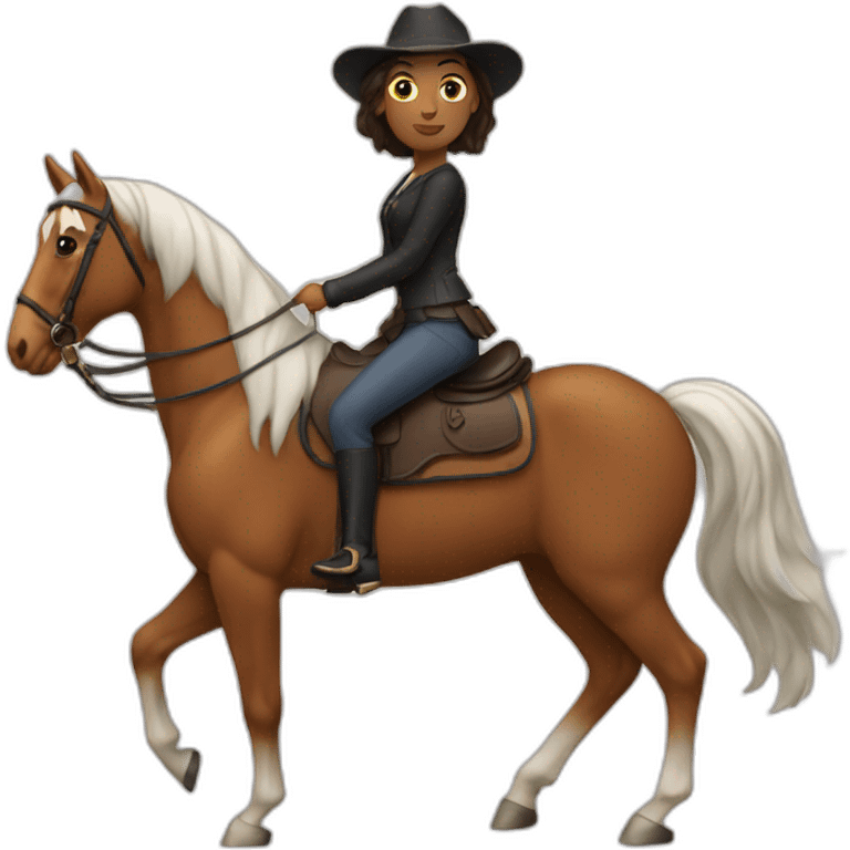 Femme sur cheval emoji