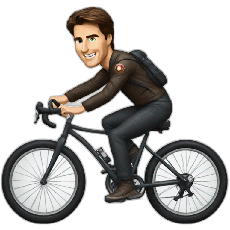 Tom Cruise Riding a Bicycle emoji