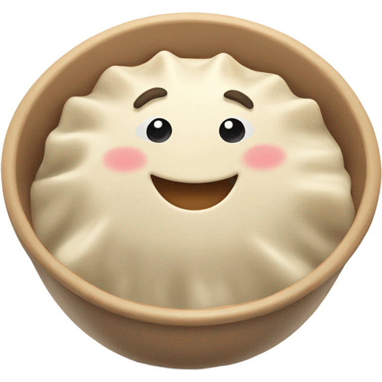 Cute soup dumpling face emoji