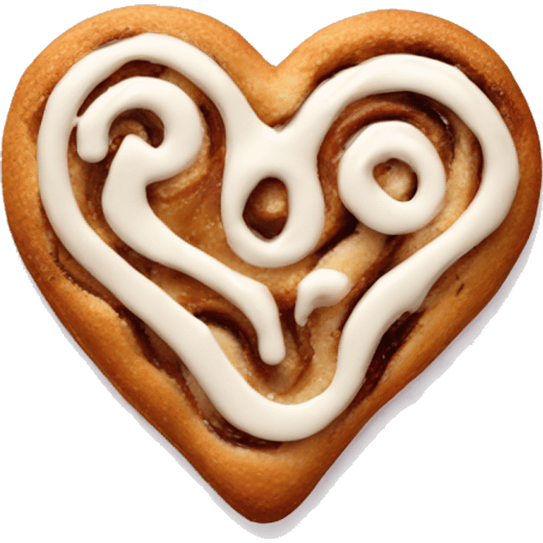 cinnamon roll cookie heart emoji