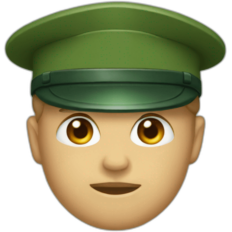 a green Military cap emoji