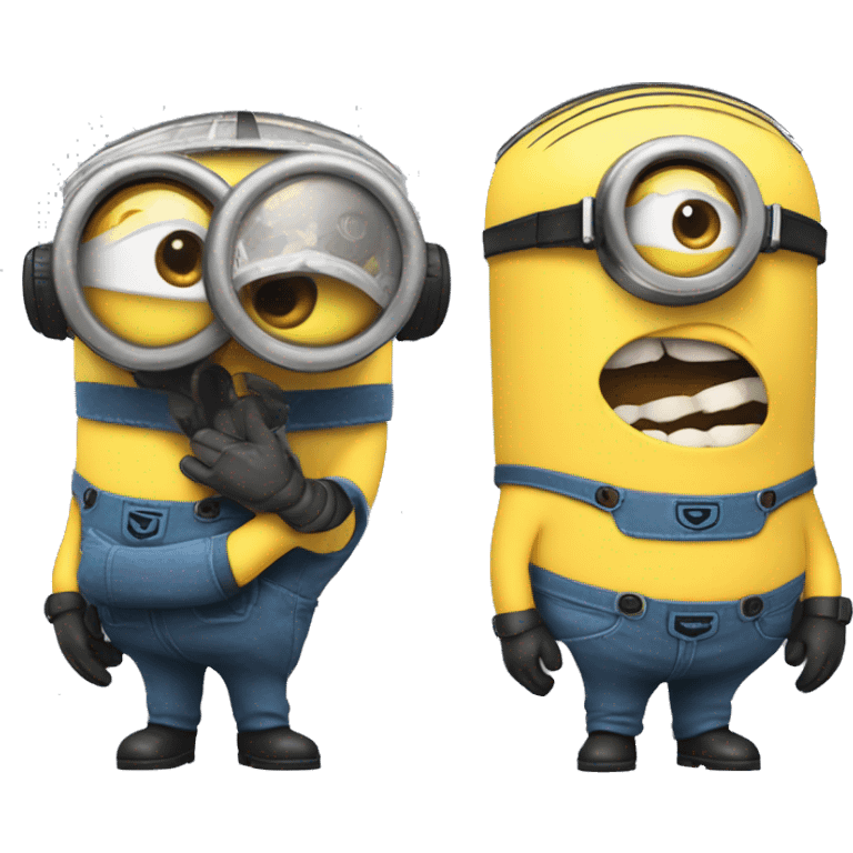 Despicable 4 character mega minion  racing driver emoji