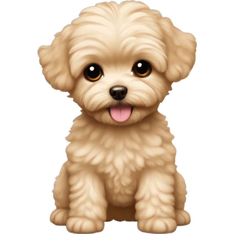 Blonde adorable toy teacup maltipoo  emoji