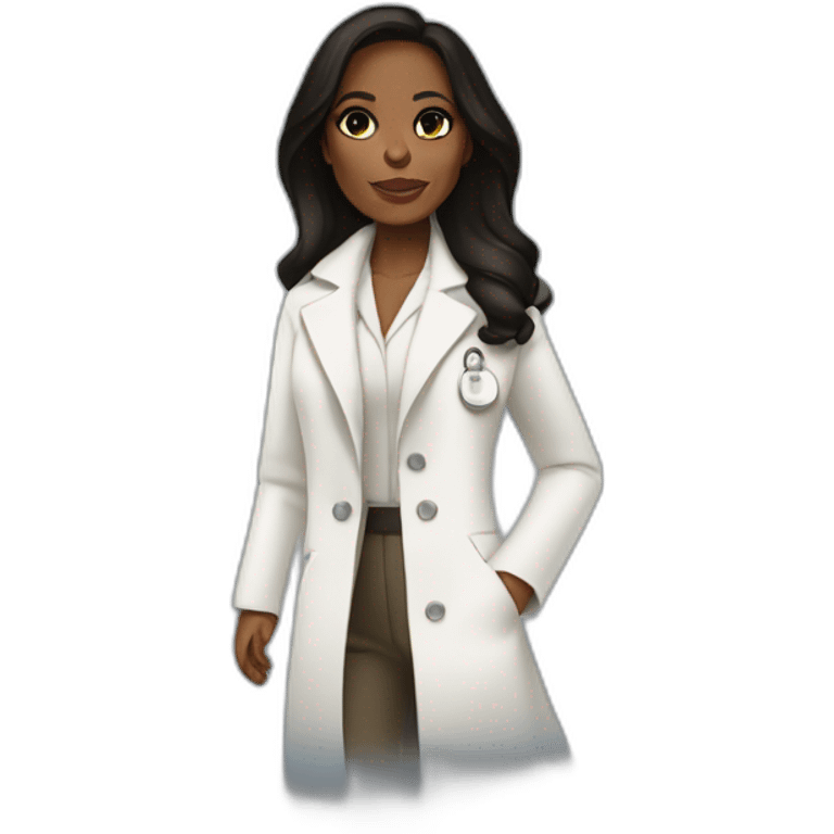 olivia pope walking with a white coat emoji