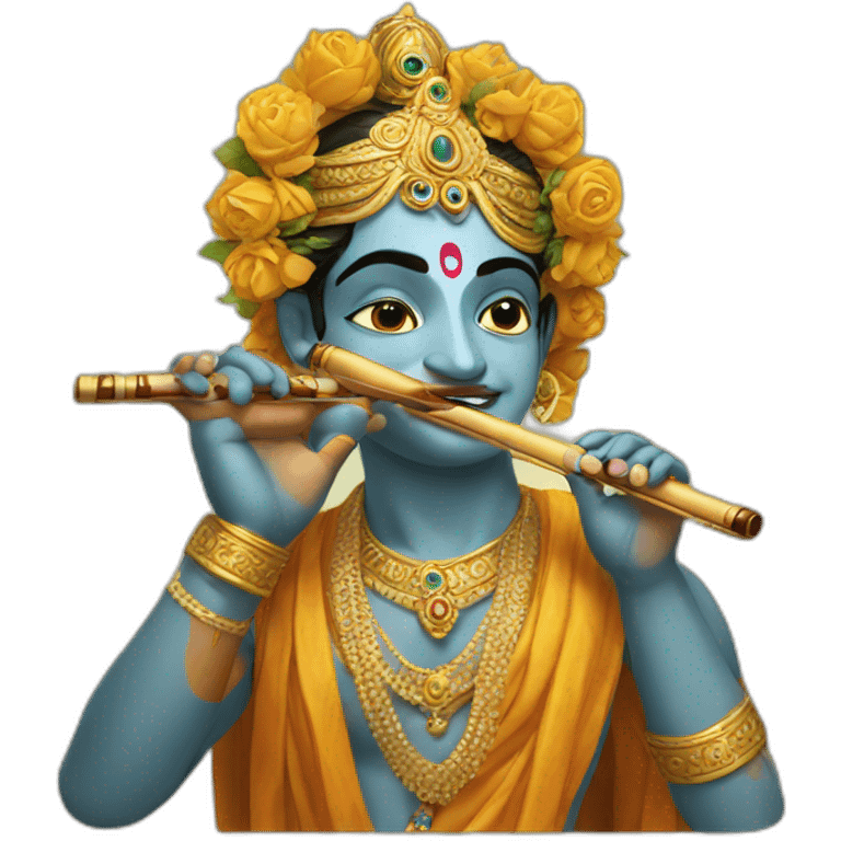 Krishna with flute emoji