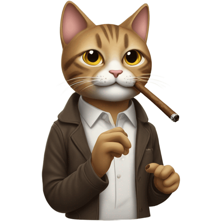 Cat smoking cigar  emoji