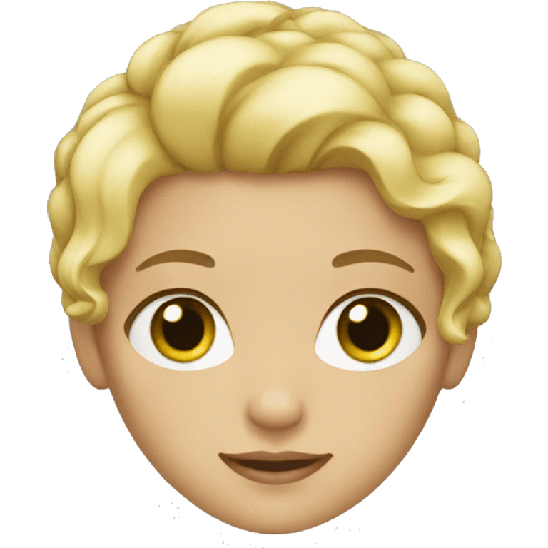 girl with blond hair green eyes emoji