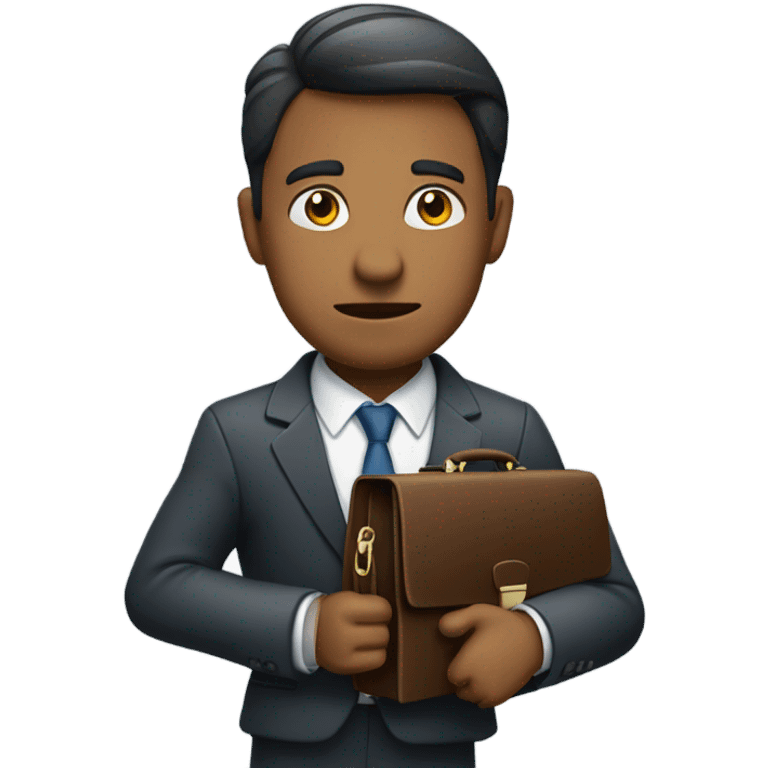 Busy Business man with briefcase emoji