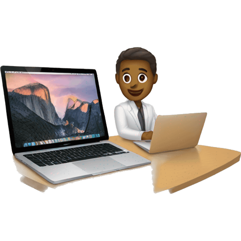 emprendedor con un macbook emoji