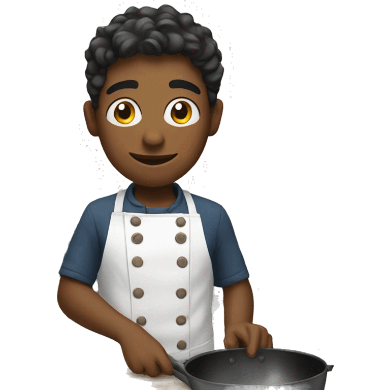 boy cooking happen emoji